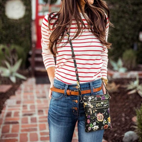 Women Small Crossbody Bag Lightweight Shoulder Purses Multi Zipper Pockets Phone - Picture 6 of 6